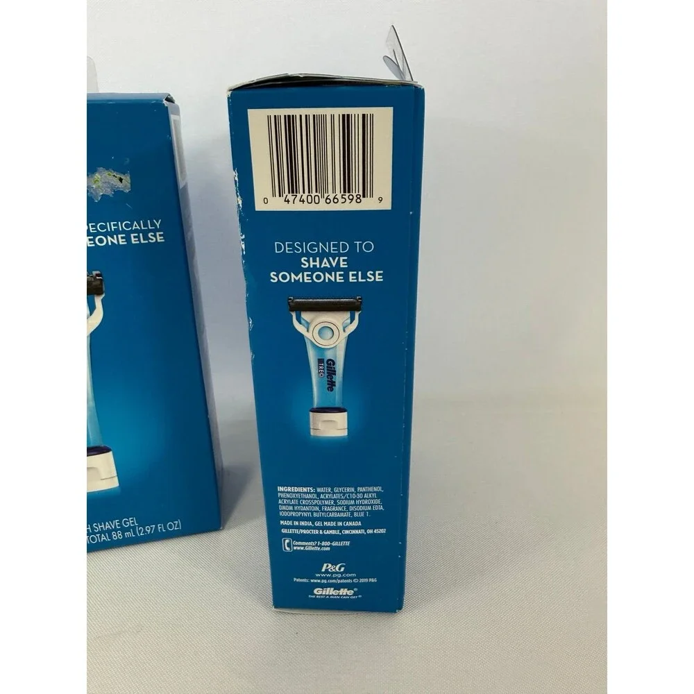 (2) Gillette Treo Caregiver Razor with Built-in Shave Gel Both NEW - SEALED